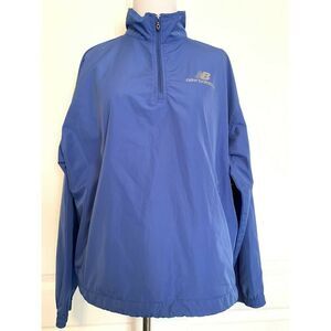 New Balance Outerwear Windbreaker Jacket Coat 1/2 Zip Blue Active Workout M